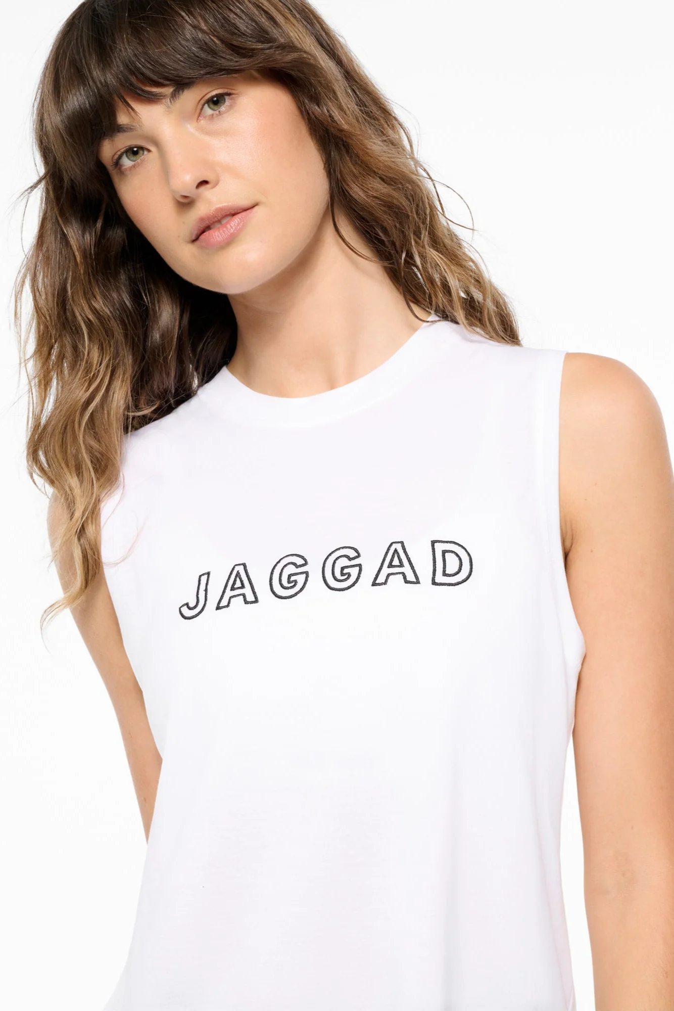 ADAPTION KEYHOLE-BACK PIMA TANK WHITE - Image 4