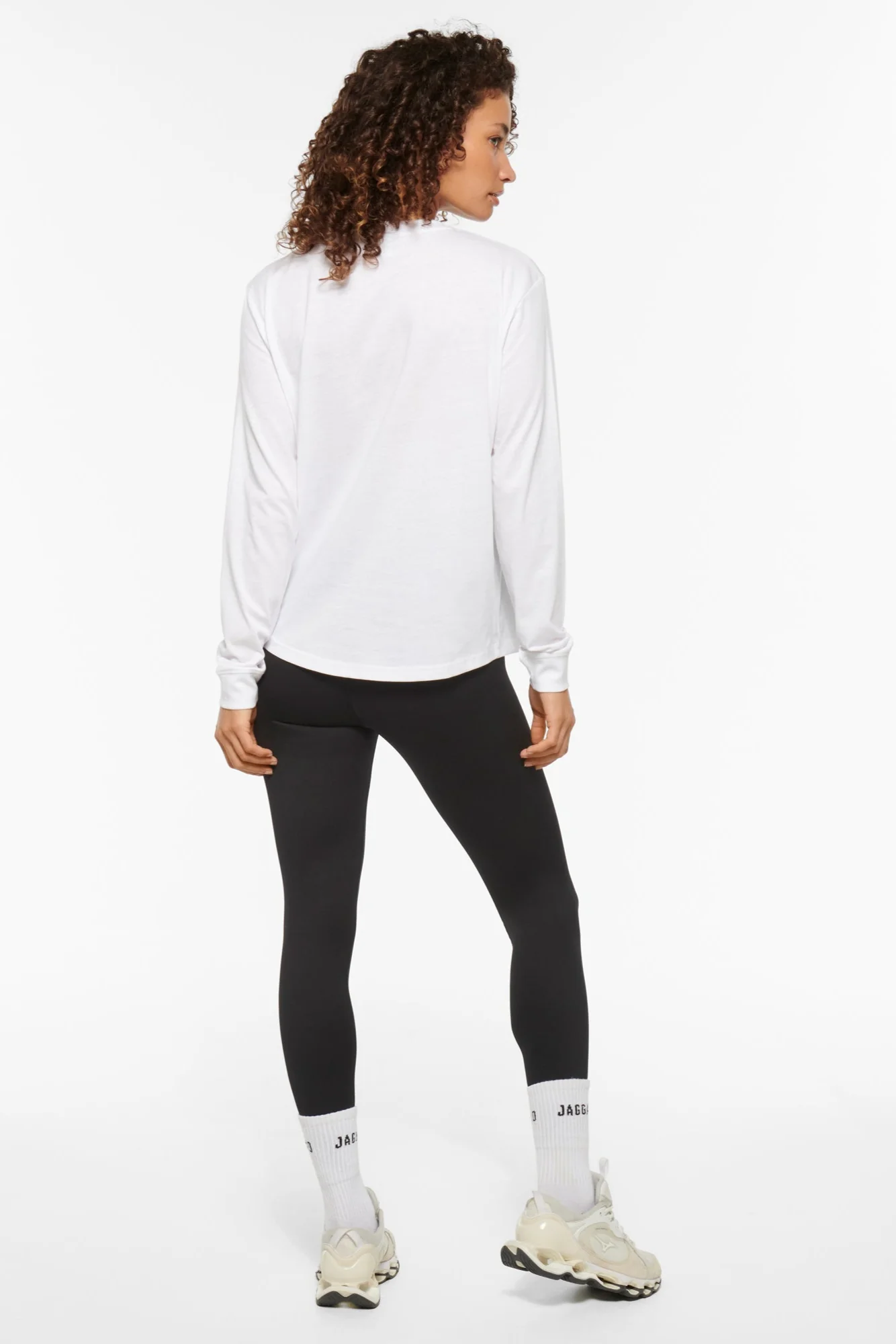 BLOCK CLASSIC LONG SLEEVE TEE WHITE - Image 3