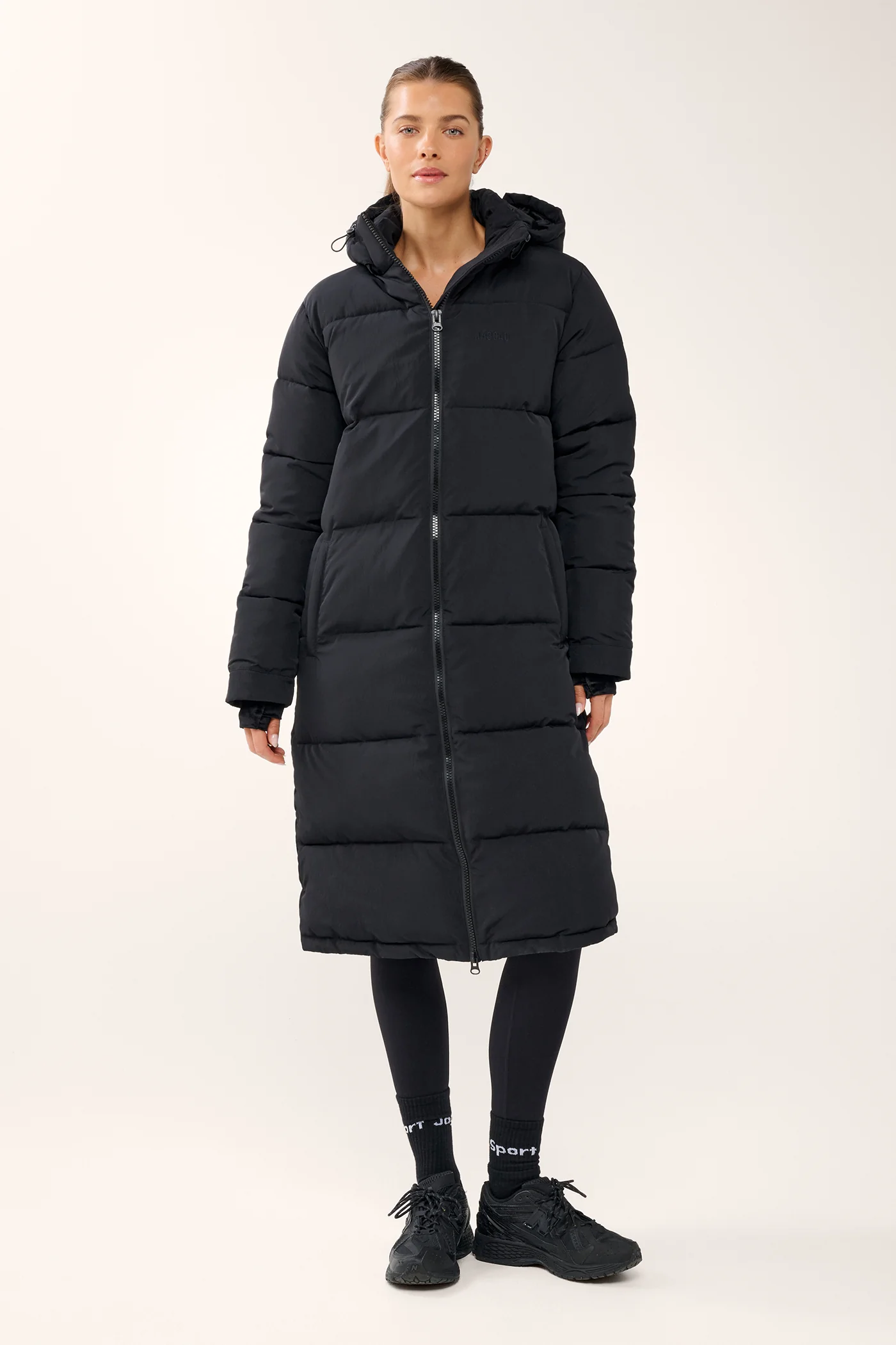ESSENTIAL LONGLINE PUFFER JACKET BLACK - Image 11
