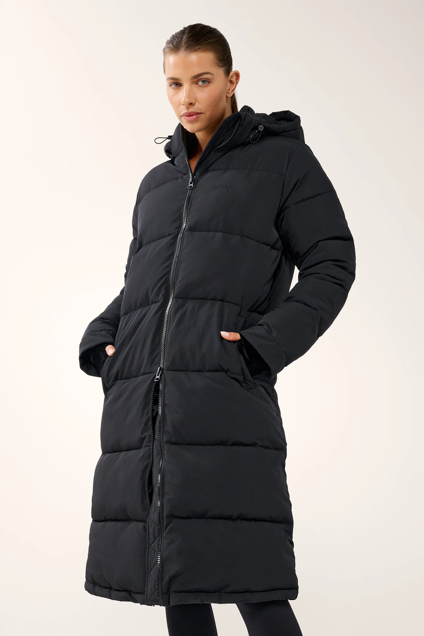 ESSENTIAL LONGLINE PUFFER JACKET BLACK - Image 4
