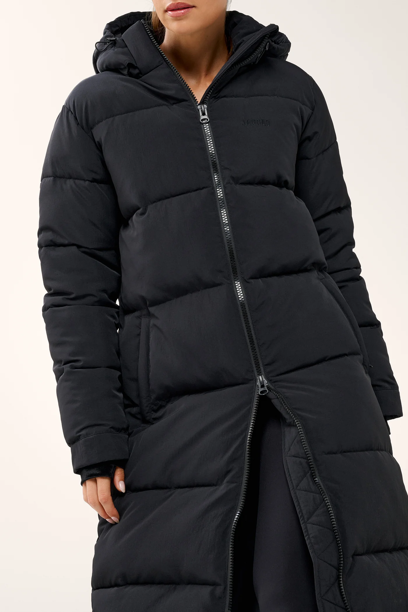 ESSENTIAL LONGLINE PUFFER JACKET BLACK - Image 6