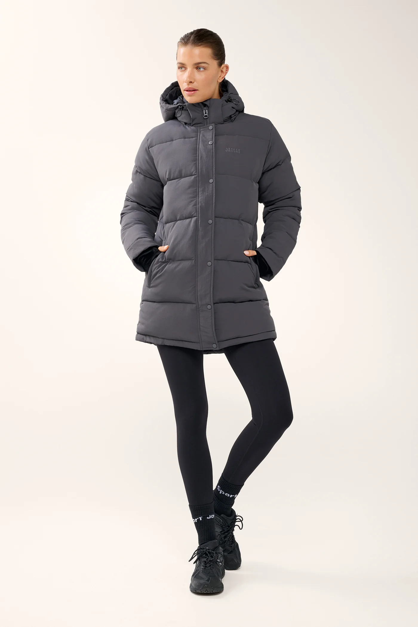 ESSENTIAL MID LINE PUFFER JACKET STEEL - Image 12