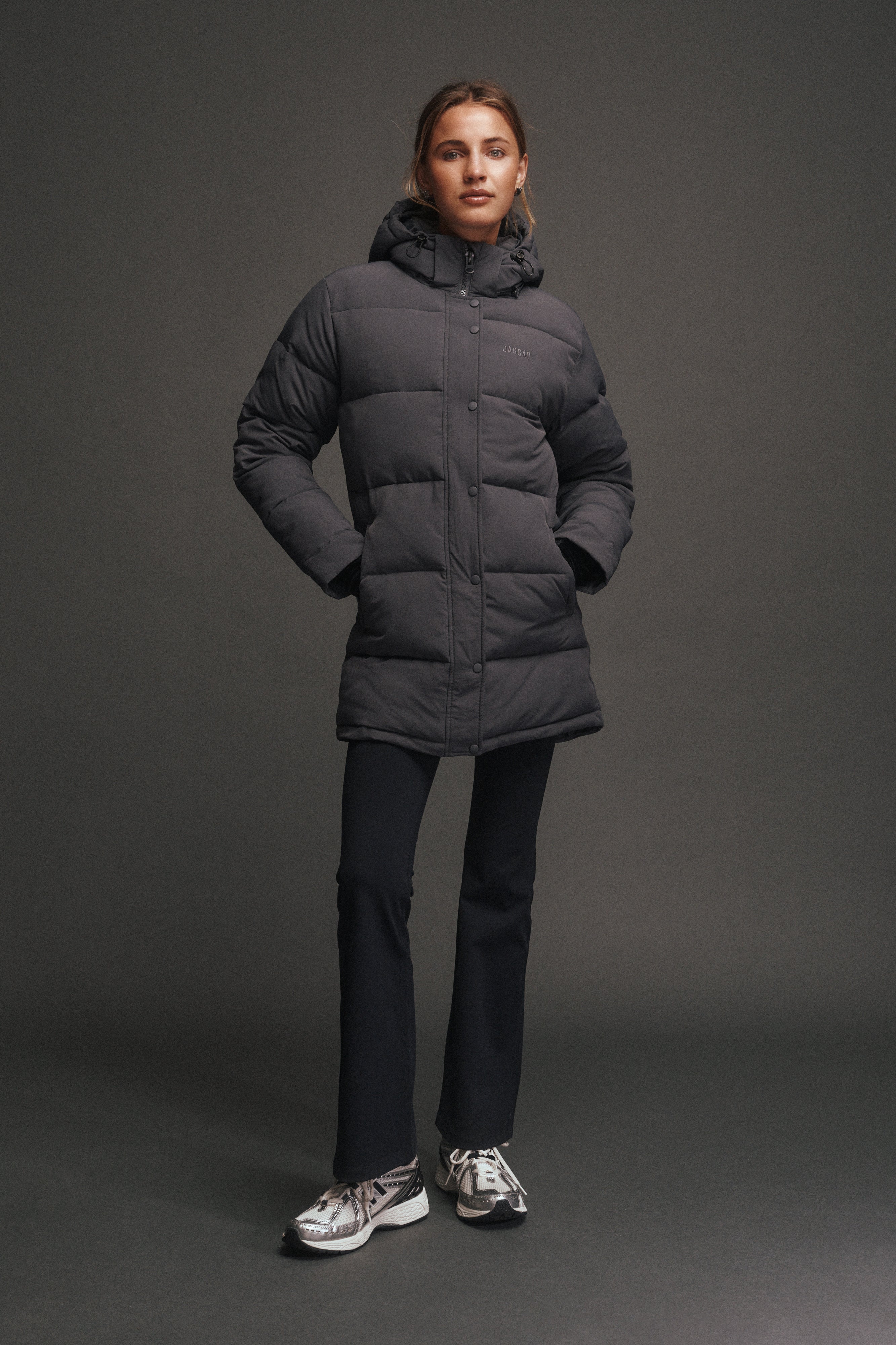 ESSENTIAL MID LINE PUFFER JACKET STEEL - Image 5