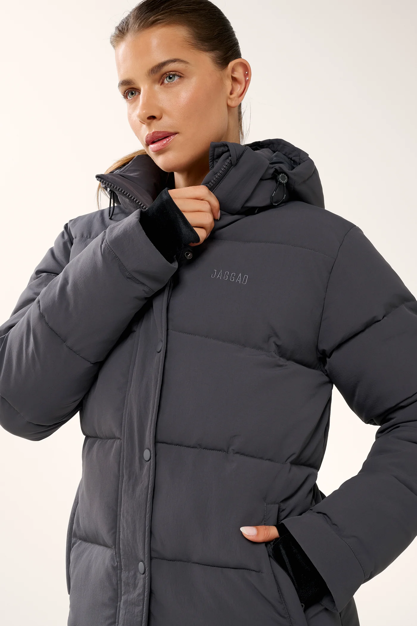 ESSENTIAL MID LINE PUFFER JACKET STEEL - Image 6
