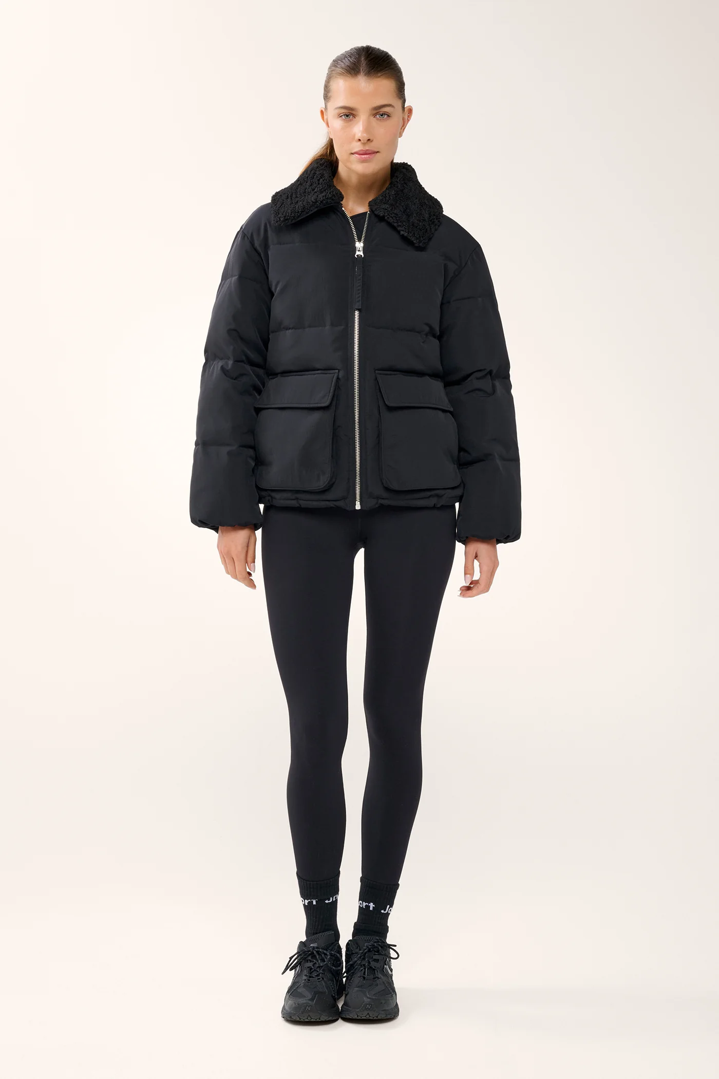 GLOW OVERSIZED PUFFER JACKET BLACK - Image 7