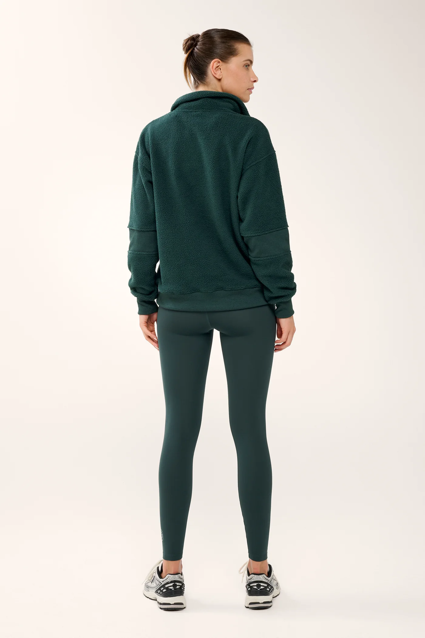 SCENIC ZIP-NECK THERMAFLEECE SWEATER PINE GREEN - Image 6