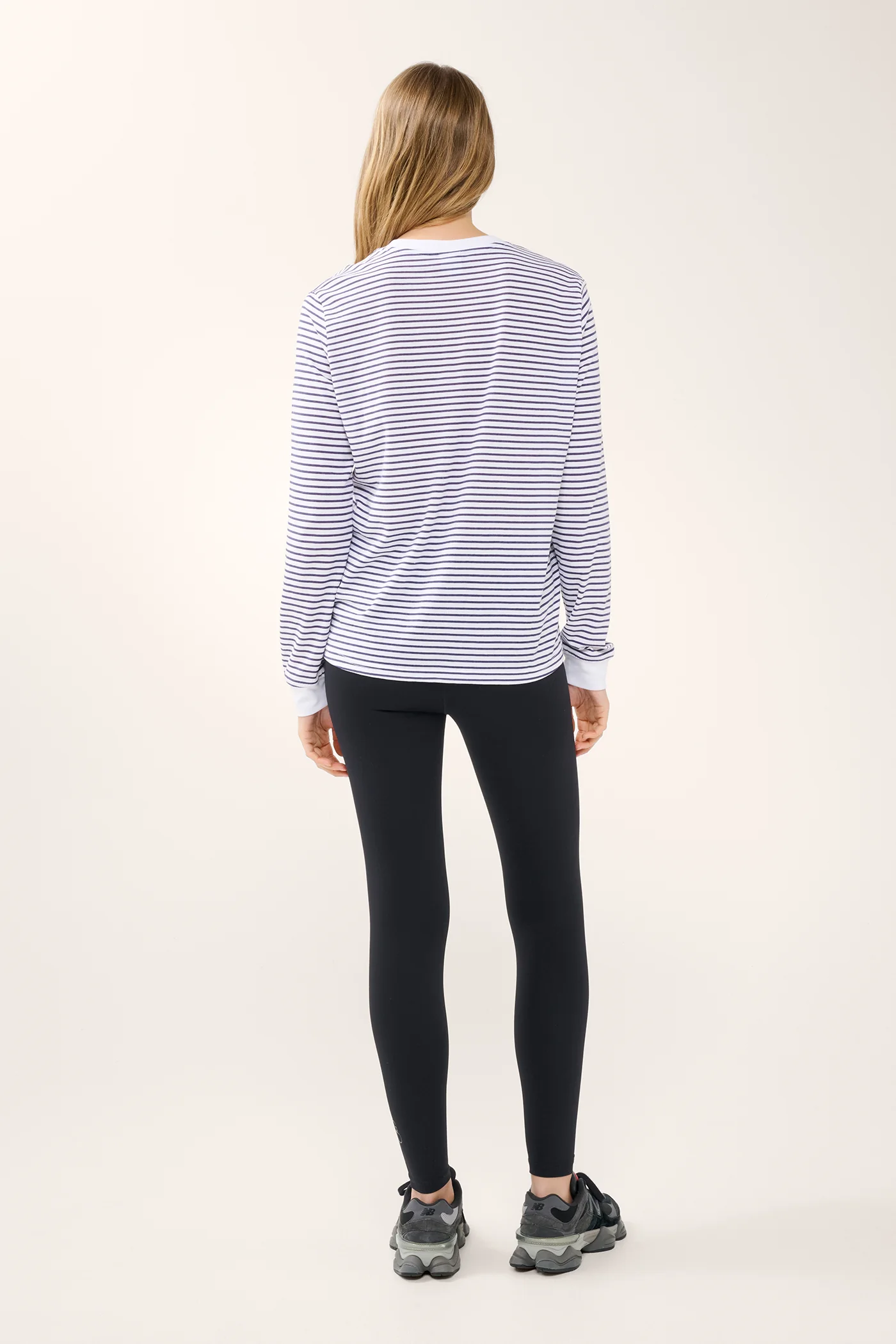 Classic Long Sleeve Tee Navy Stripe - Image 3