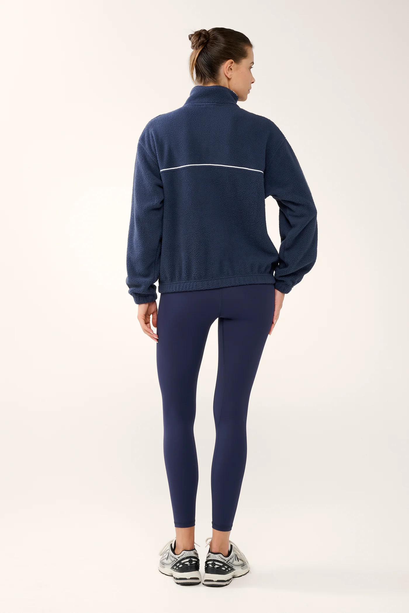 TERRAIN PIPED HALF-ZIP THERMAFLEECE SWEATER DARK NAVY - Image 6