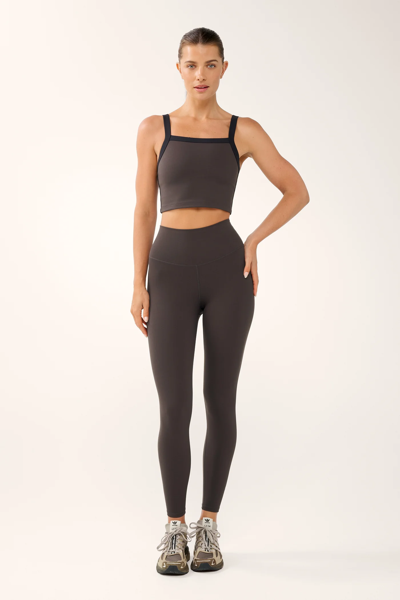 ULTIMATE SUPER HIGH WAIST ANKLE BITER ULTRA FLEX LEGGING COFFEE BEAN - Image 3